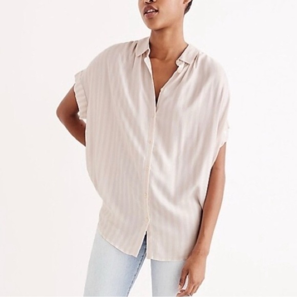 Madewell Tops - Madewell Central Striped Oversized Shirt